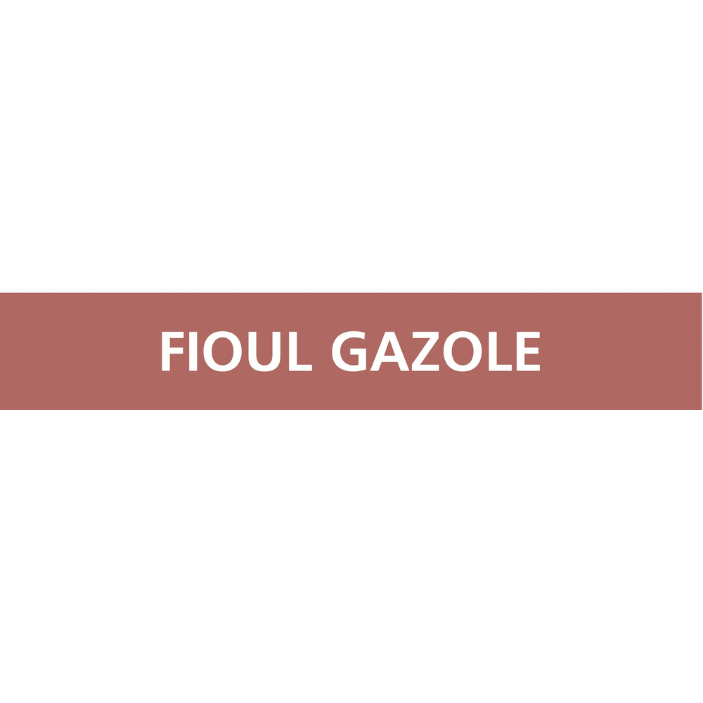 Signalétique de marquage LIQUIDE 312X52 Fioul gazole 312x52mm (10 adhesifs pour tuyauterie) TALIAPLAST - 730612