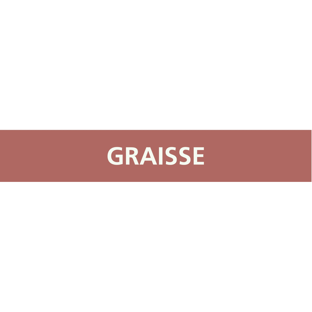 Signalétique de marquage LIQUIDE 312X52 Graisse 312x52mm (10 adhesifs pour tuyauterie) TALIAPLAST - 730624