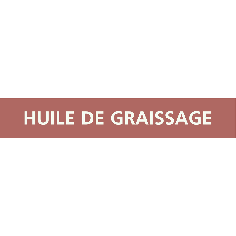 Signalétique de marquage LIQUIDE 312X52 Huile de graissage 312x52mm (10 adhesifs tuyauterie) TALIAPLAST - 730627