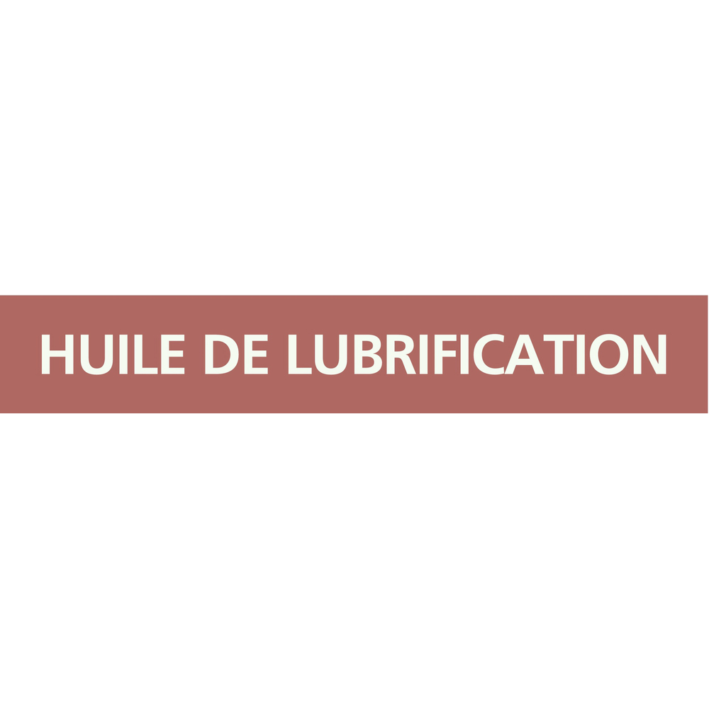 Signalétique de marquage LIQUIDE 312X52 Huile de lubrification 312x52mm (10 adhes. tuyauterie) TALIAPLAST - 730628