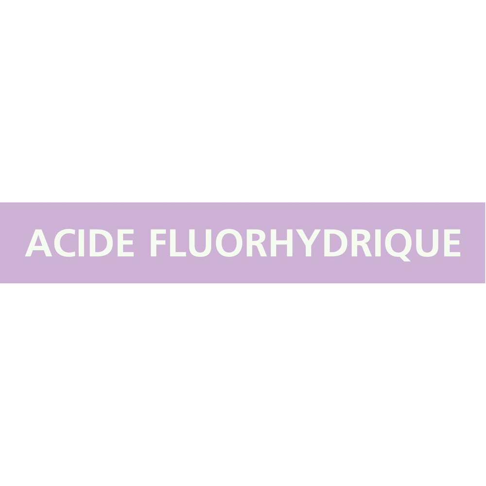 Signalétique de marquage ACIDE 312X52 Acide fluorhydrique 312x52mm (10 adhesifs tuyauterie) TALIAPLAST - 730704