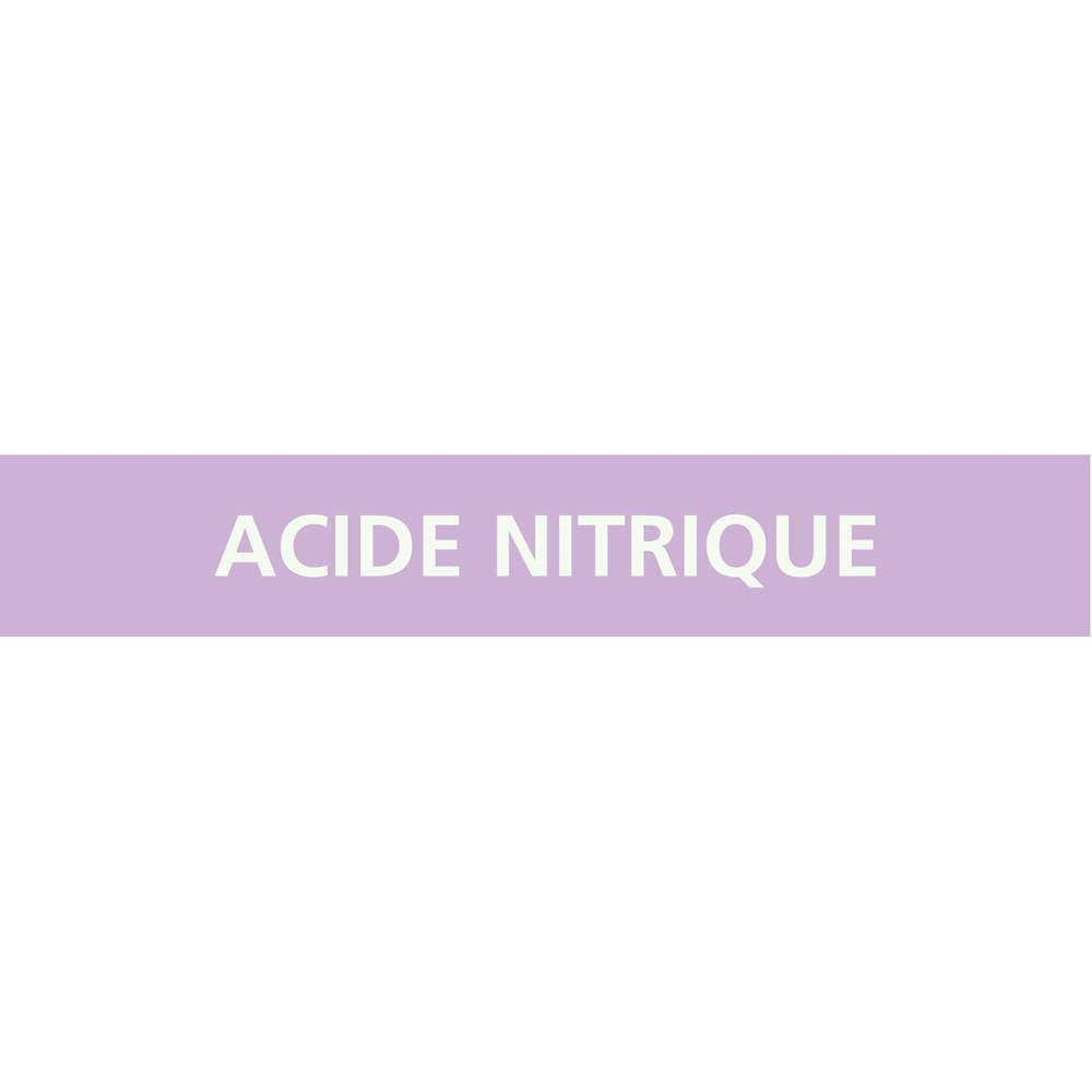 Signalétique de marquage ACIDE 312X52 Acide nitrique 312x52mm (10 adhesifs pour tuyauterie) TALIAPLAST - 730706