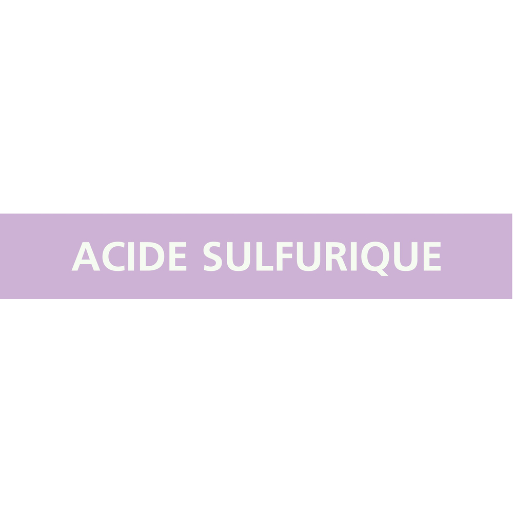 Signalétique de marquage ACIDE 312X52 Acide sulfurique 312x52mm (10 adhesifs pour tuyauterie) TALIAPLAST - 730709