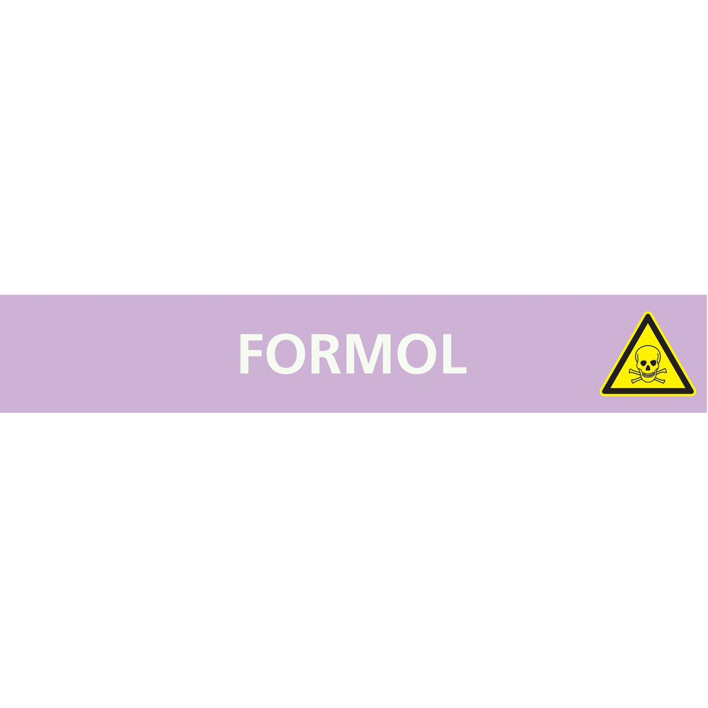 Signalétique de marquage ACIDE 312X52 Formol 312x52mm (10 adhesifs pour tuyauterie) TALIAPLAST - 730720