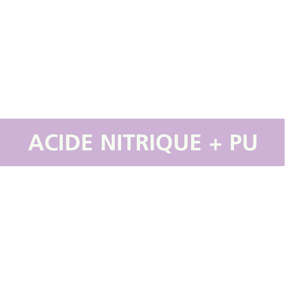 Signalétique de marquage ACIDE 312X52 Acide nitrique + pu 312x52mm (10 adhesifs tuyauterie) TALIAPLAST - 730736
