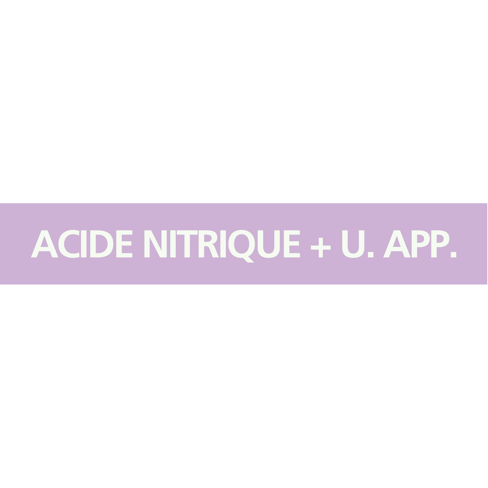 Signalétique de marquage ACIDE 312X52 Acide nitrique + u.app. 312x52mm (10 adhes. tuyauterie) TALIAPLAST - 730737