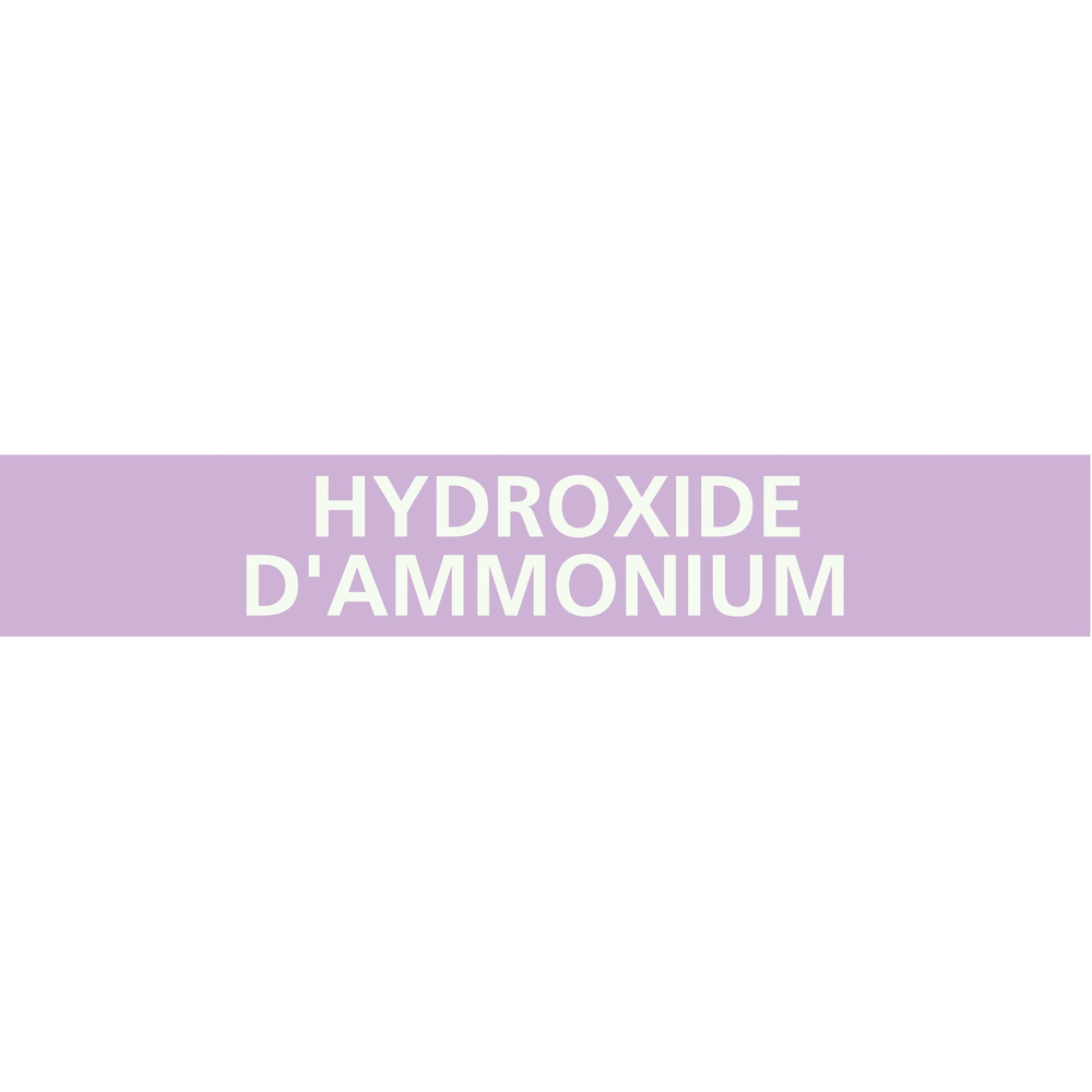 Signalétique de marquage ACIDE 312X52 Hydroxide d’ammonium 312x52mm (10 adhesifs tuyauterie) TALIAPLAST - 730740