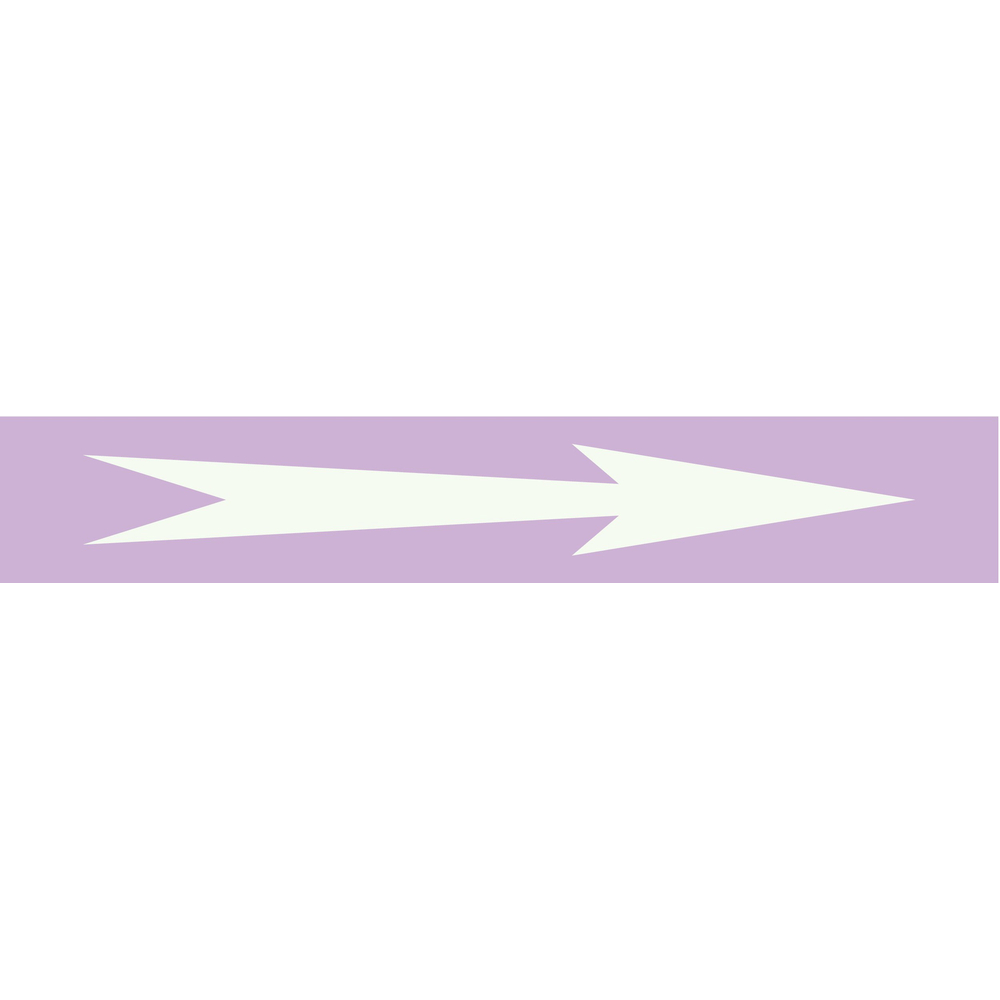 Signalétique de marquage ACIDE 312X52 Flèche 312x52mm (10 adhesifs pour tuyauterie) TALIAPLAST - 730743