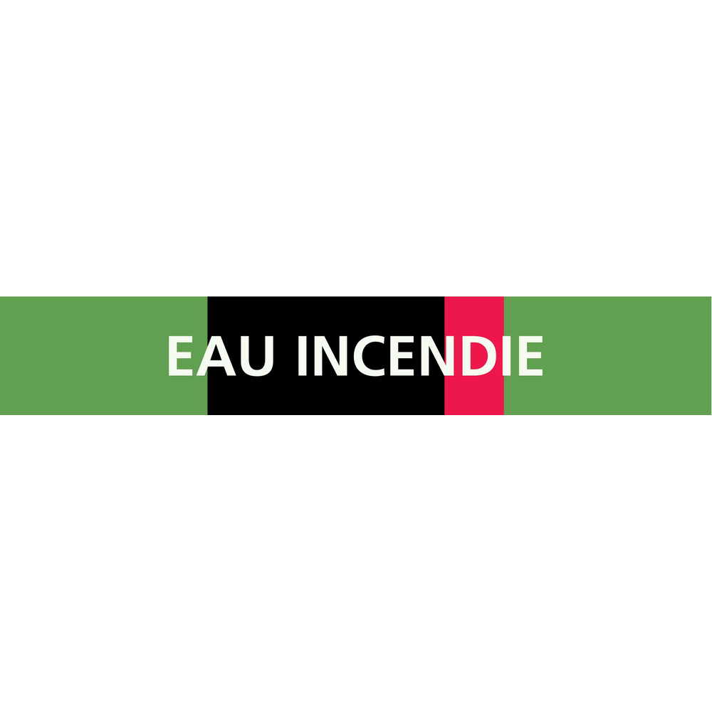 PANNEAU EAU INCENDIE 312X52MM (10 ADHESIFS POUR TUYAUTERIE) TALIAPLAST - 730814