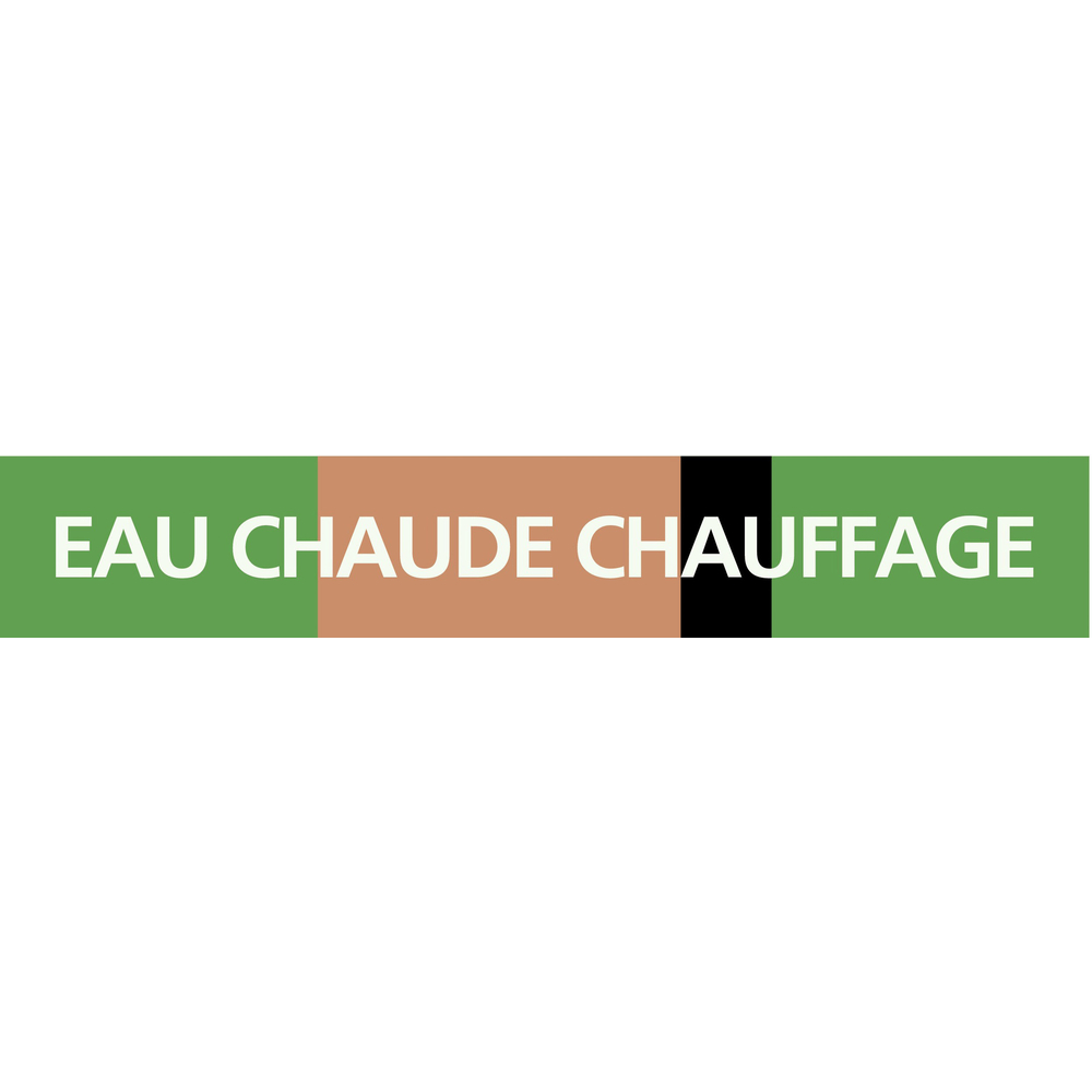 EAU CHAUDE CHAUFFAGE 222x37mm (20 ADHESIFS TUYAUTERIE) TALIAPLAST - 731124