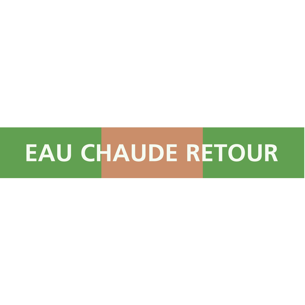 PANNEAU EAU CHAUDE RETOUR 222X37MM (20 ADHESIFS TUYAUTERIE) TALIAPLAST - 731126