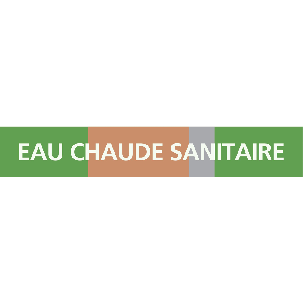 EAU CHAUDE SANITAIRE 222x37mm (20 ADHESIFS TUYAUTERIE) TALIAPLAST - 731127