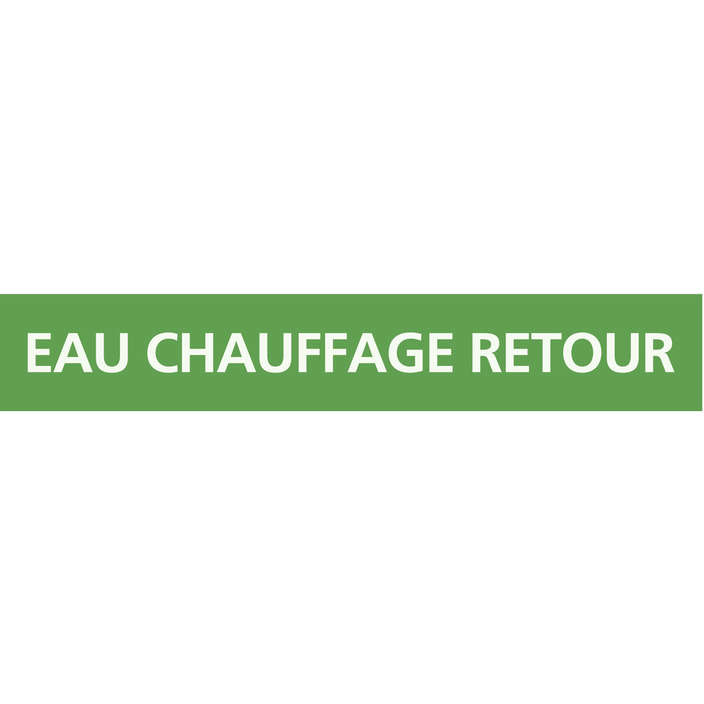 EAU CHAUFFAGE RETOUR 222x37mm (20 ADHESIFS TUYAUTERIE) TALIAPLAST - 731138