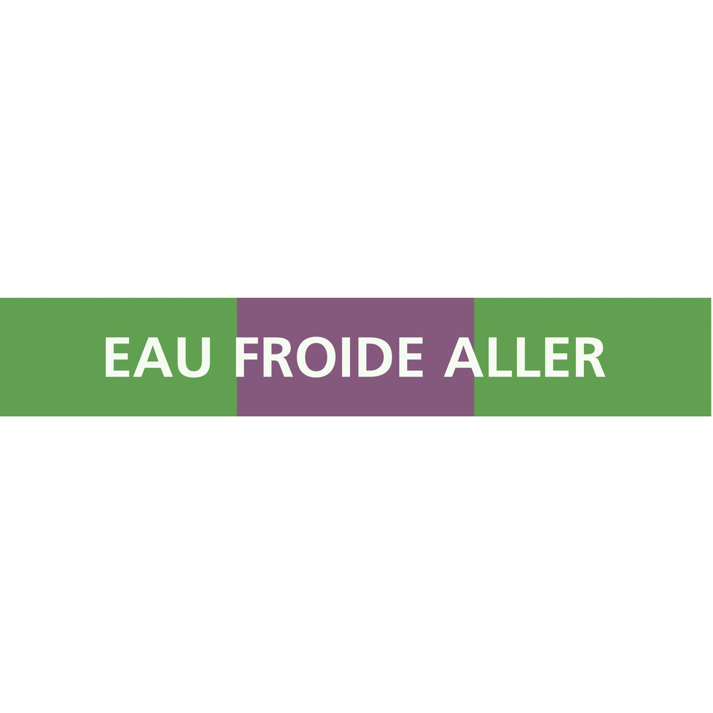 EAU FROIDE ALLER 222x37mm (20 ADHESIFS POUR TUYAUTERIE) TALIAPLAST - 731167