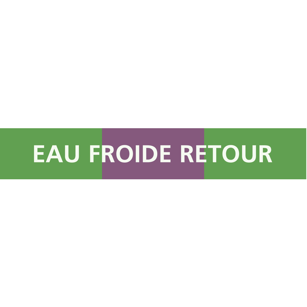 PANNEAU EAU FROIDE RETOUR 222X37MM (20 ADHESIFS TUYAUTERIE) TALIAPLAST - 731170