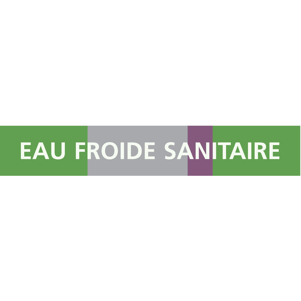 EAU FROIDE SANITAIRE 222x37mm (20 ADHESIFS TUYAUTERIE) TALIAPLAST - 731171