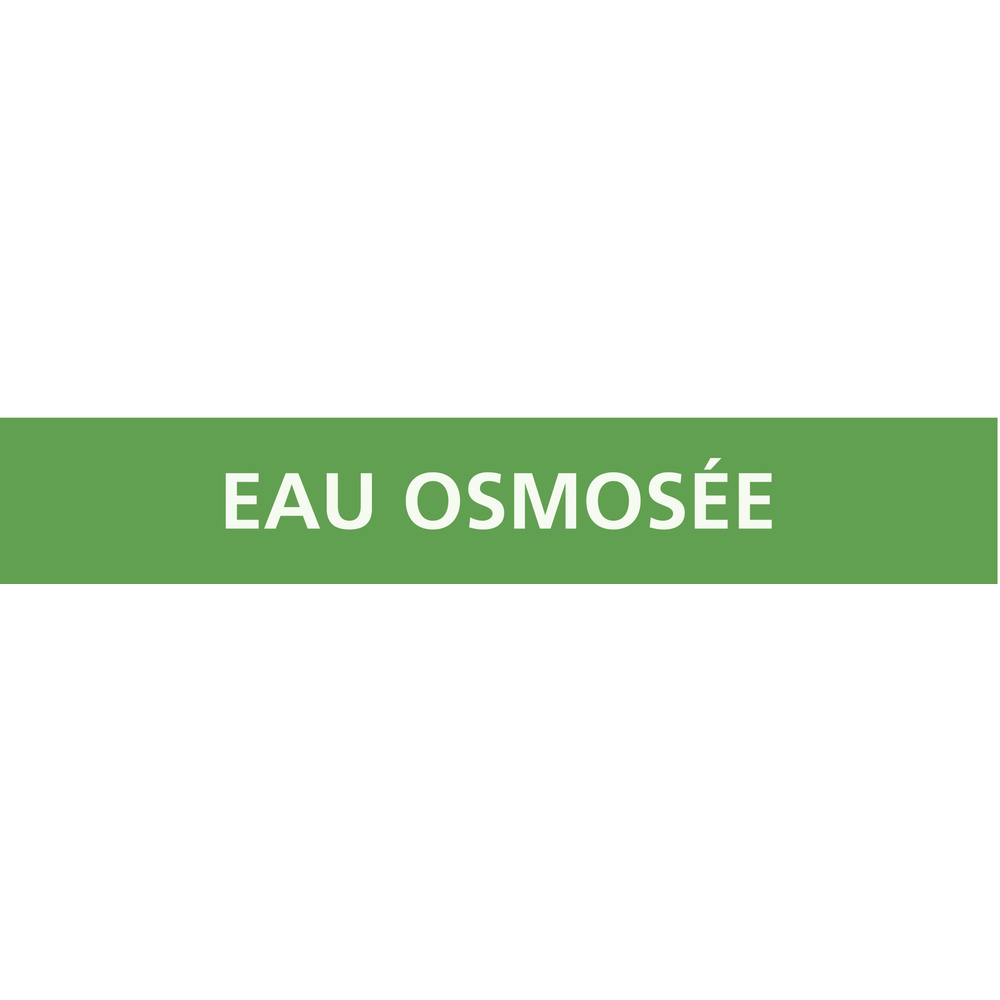 Signalétique de marquage EAU 222X37 Eau osmosée 222x37mm (20 adhesifs pour tuyauterie) TALIAPLAST - 731183