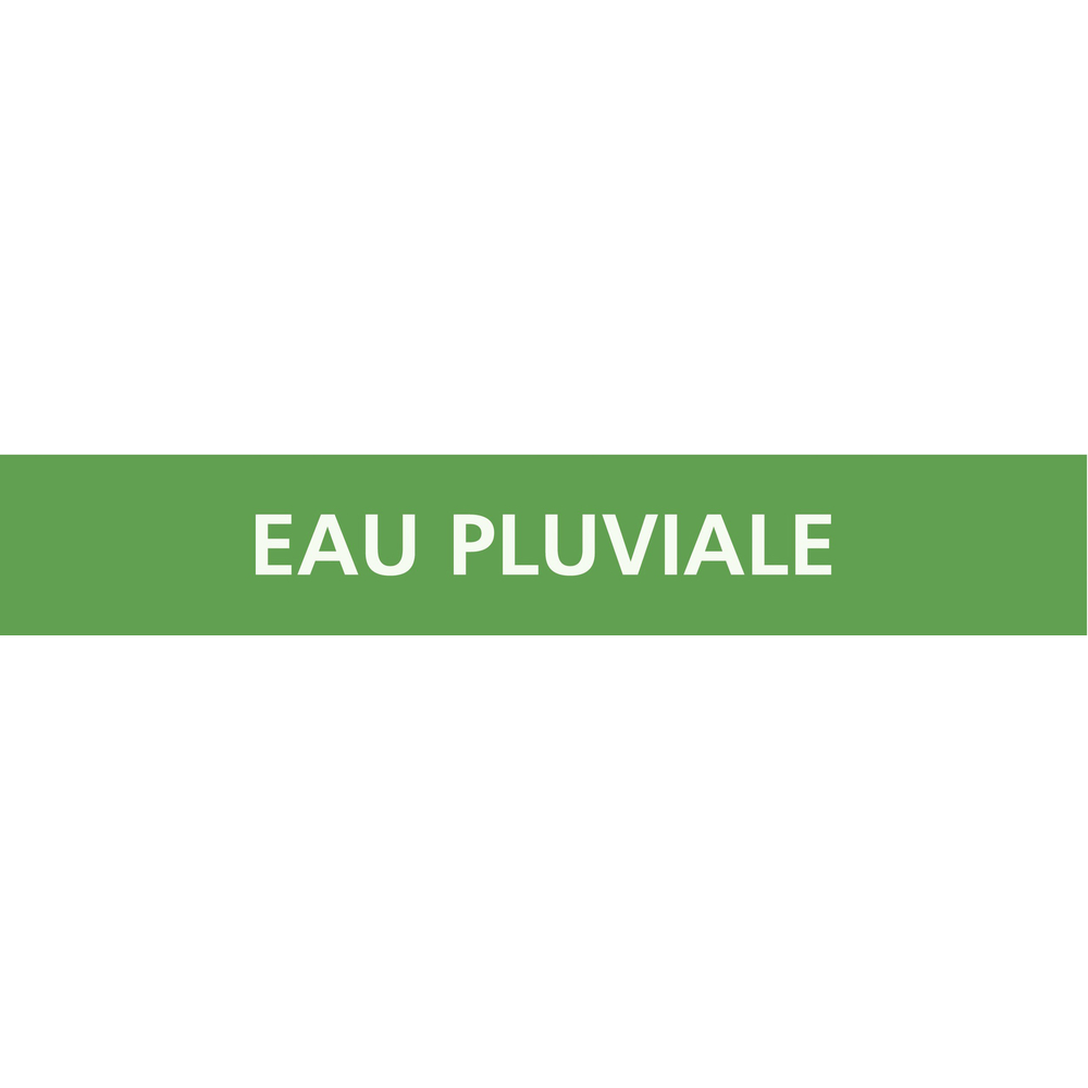 Signalétique de marquage EAU 222X37 Eau pluviale 222x37mm (20 adhesifs pour tuyauterie) TALIAPLAST - 731184