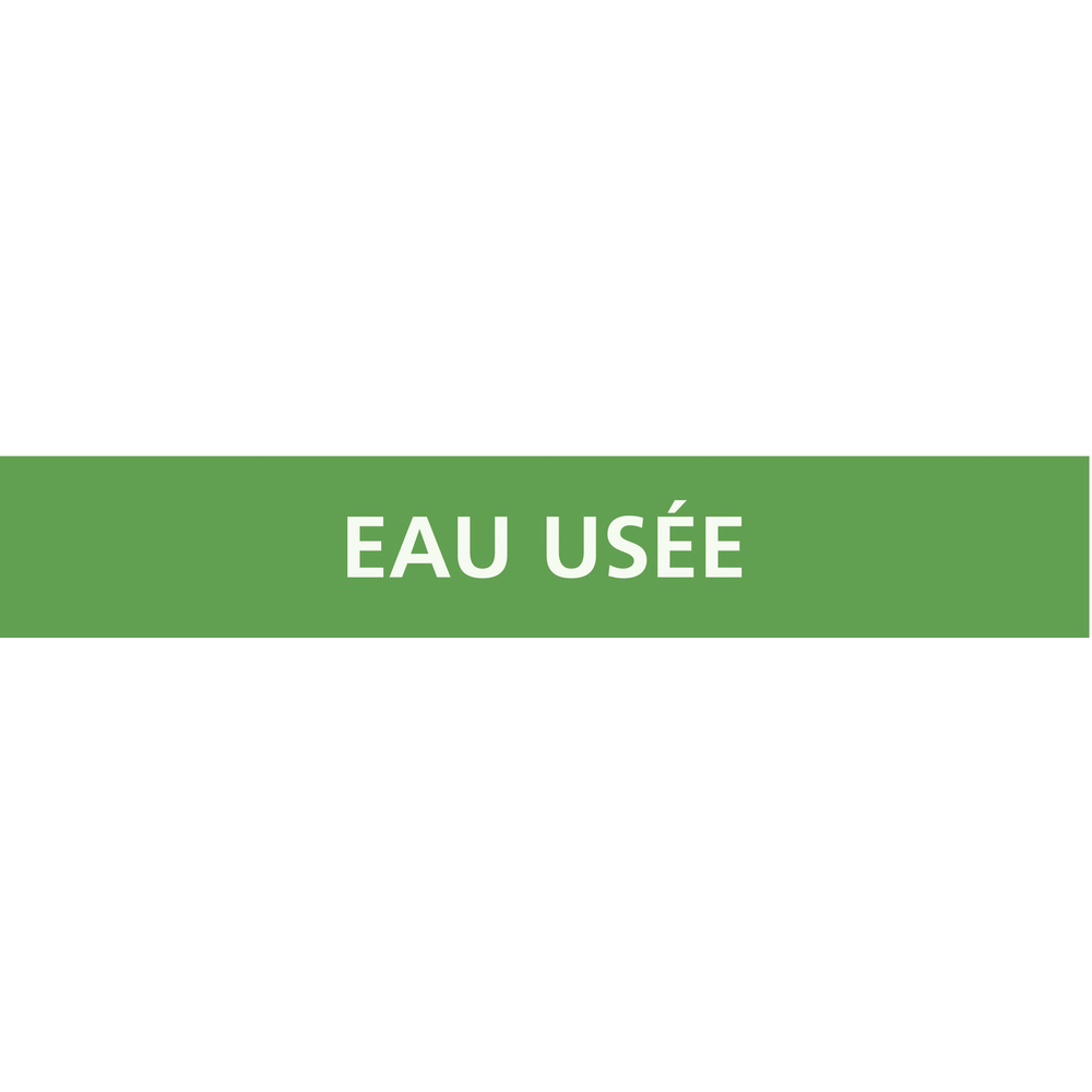 Signalétique de marquage EAU 222X37 Eau usée 222x37mm (20 adhesifs pour tuyauterie) TALIAPLAST - 731199