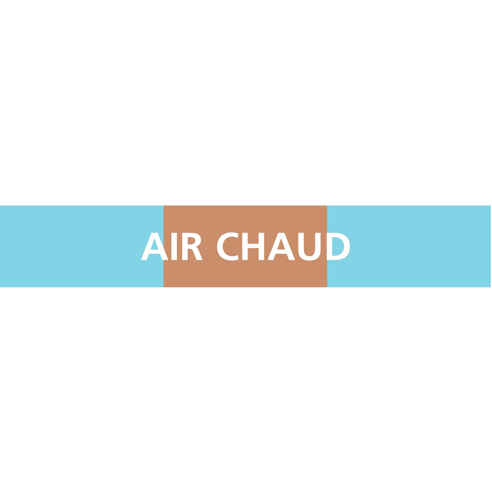 PANNEAU AIR CHAUD 222X37MM (20 ADHESIFS POUR TUYAUTERIE) TALIAPLAST - 731304