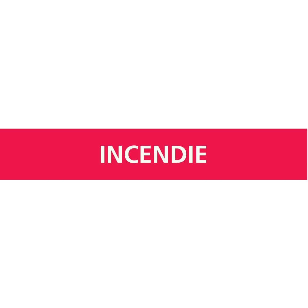 Incendie 222x37mm (20 adhesifs pour tuyauterie) TALIAPLAST - 731401