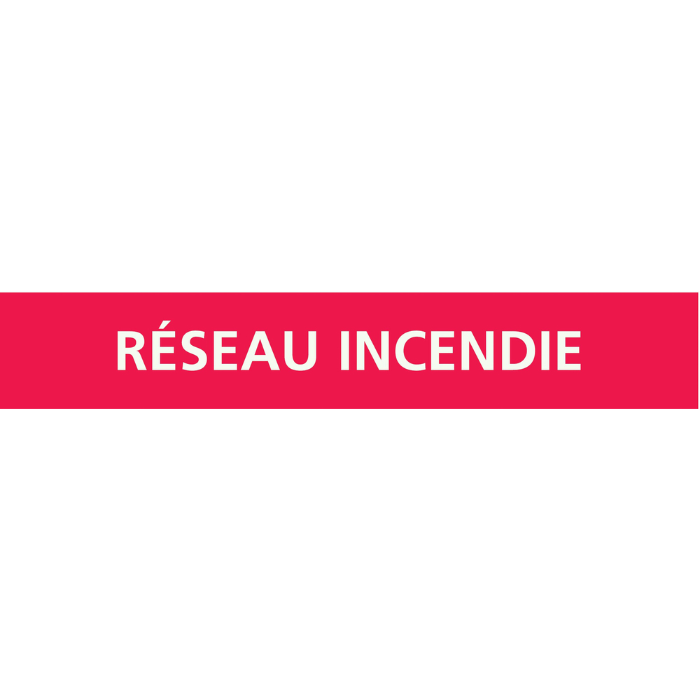 Signalétique de marquage INCENDIE 222X37 Réseau incendie 222x37mm (20 adhesifs pour tuyauterie) TALIAPLAST - 731407