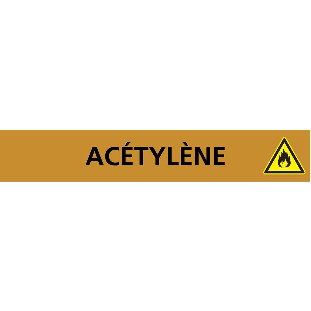 PANNEAU ACÉTYLÈNE 222X37MM (20 ADHESIFS POUR TUYAUTERIE) TALIAPLAST - 731501
