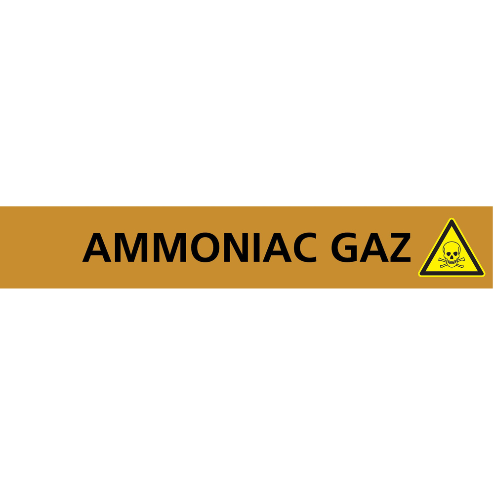 PANNEAU AMMONIAC GAZ 222X37MM (20 ADHESIFS POUR TUYAUTERIE) TALIAPLAST - 731504