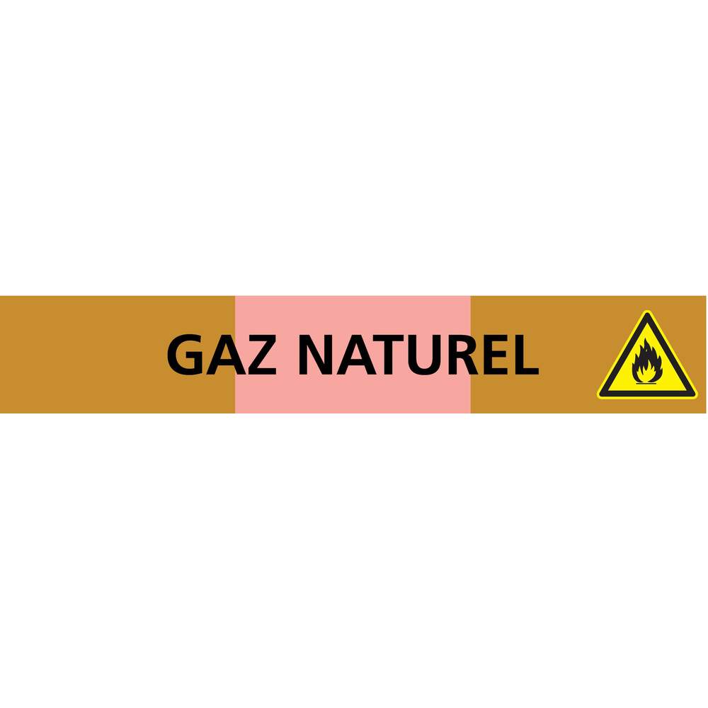 PANNEAU GAZ NATUREL 222X37MM (20 ADHESIFS POUR TUYAUTERIE) TALIAPLAST - 731527