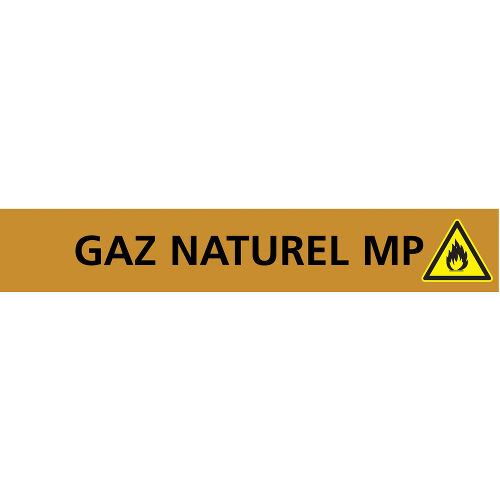 PANNEAU GAZ NATUREL MP 222X37MM (20 ADHESIFS POUR TUYAUTERIE) TALIAPLAST - 731529