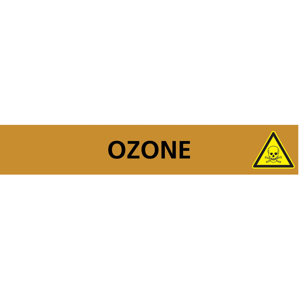 Signalétique de marquage GAZ 222X37 Ozone 222x37mm (20 adhesifs pour tuyauterie) TALIAPLAST - 731542