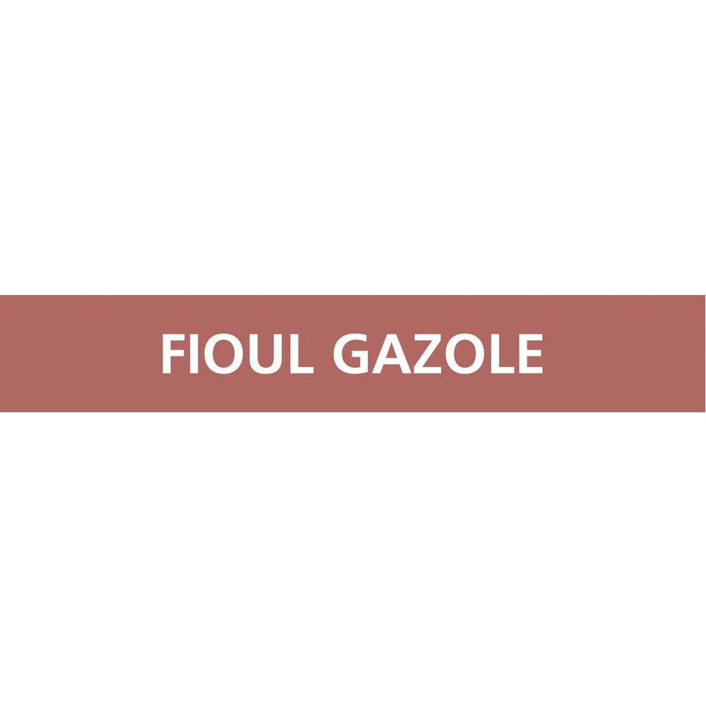Signalétique de marquage LIQUIDE 222X37 Fioul gazole 222x37mm (20 adhesifs pour tuyauterie) TALIAPLAST - 731612