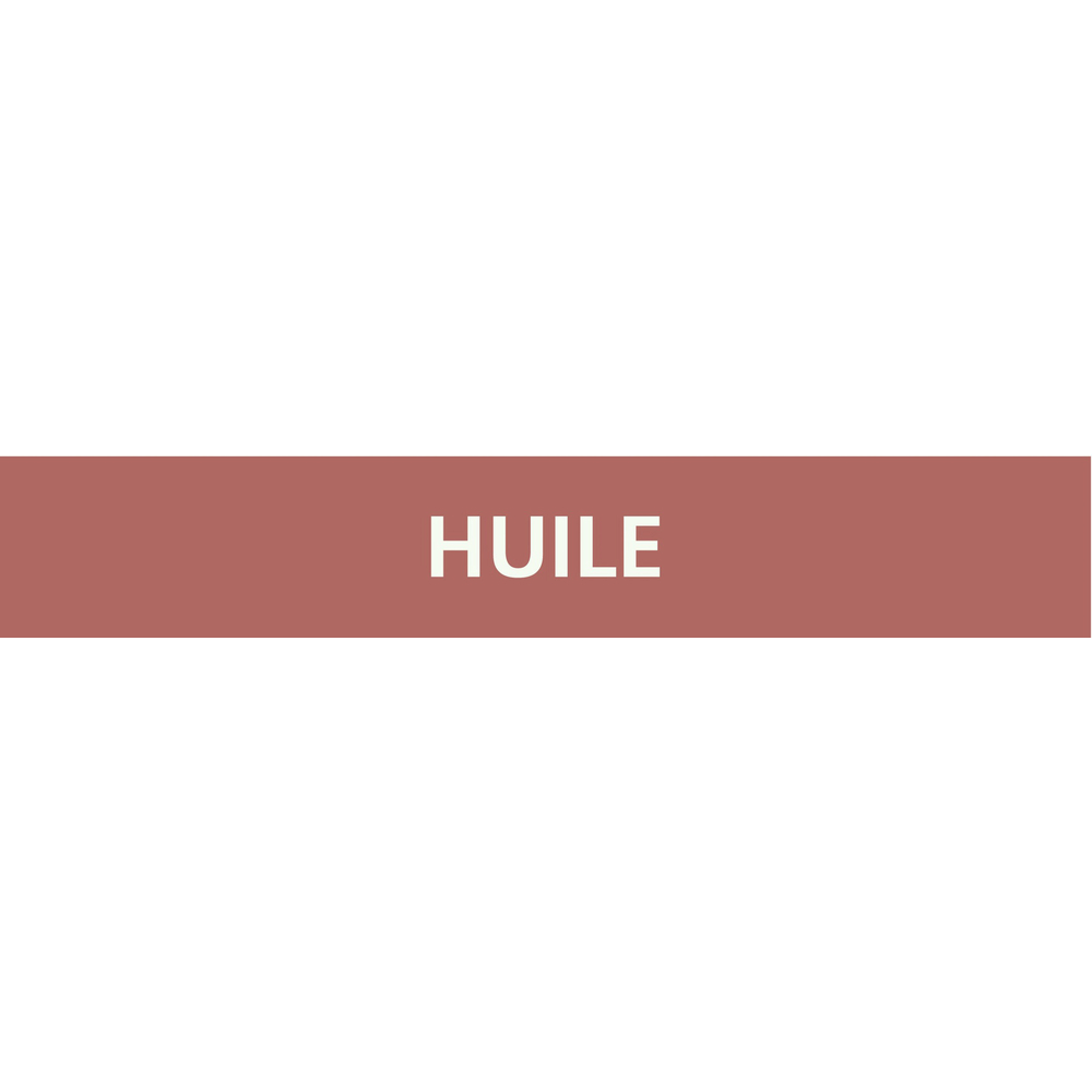 Signalétique de marquage LIQUIDE 222X37 Huile 222x37mm (20 adhesifs pour tuyauterie) TALIAPLAST - 731625