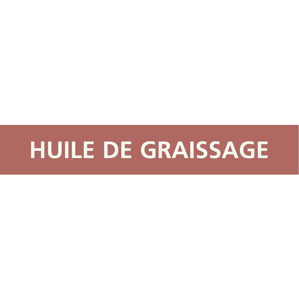 Signalétique de marquage LIQUIDE 222X37 Huile de graissage 222x37mm (20 adhesifs tuyauterie) TALIAPLAST - 731627
