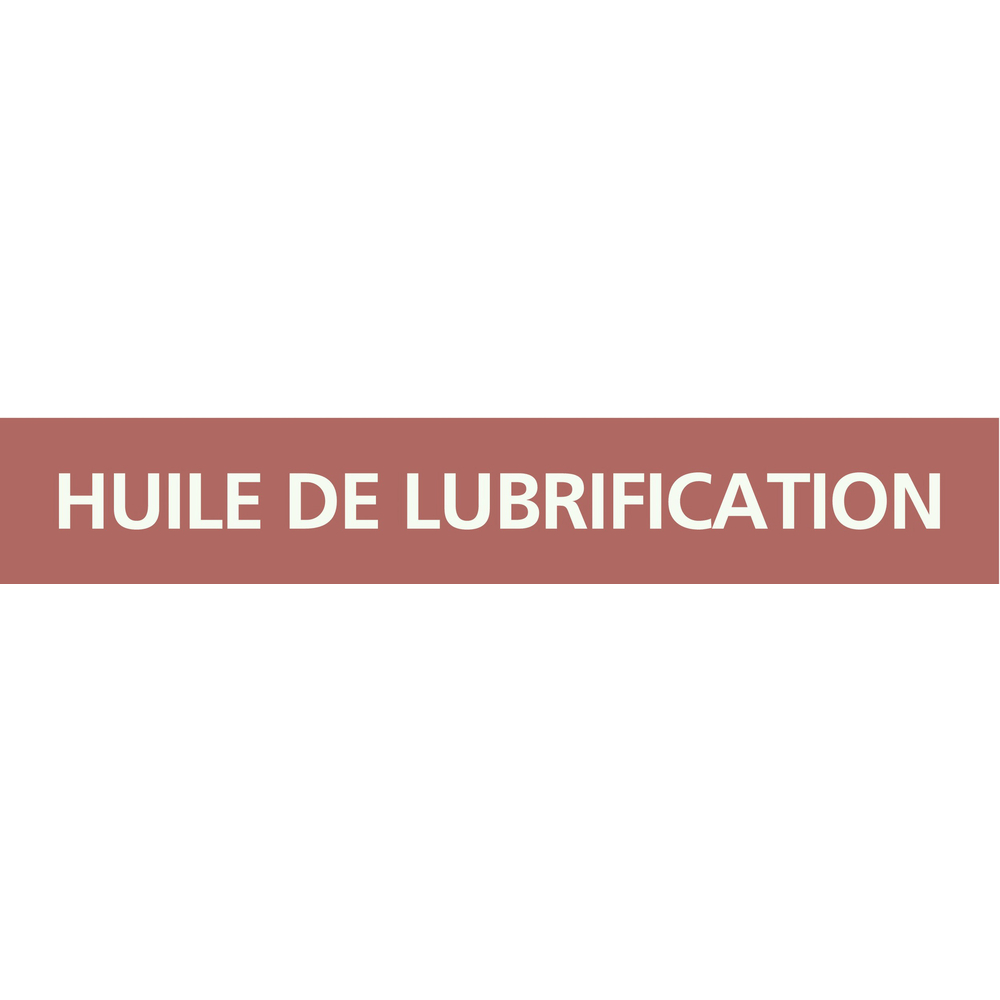 Signalétique de marquage LIQUIDE 222X37 Huile de lubrification 222x37mm (20 adhes. tuyauterie) TALIAPLAST - 731628