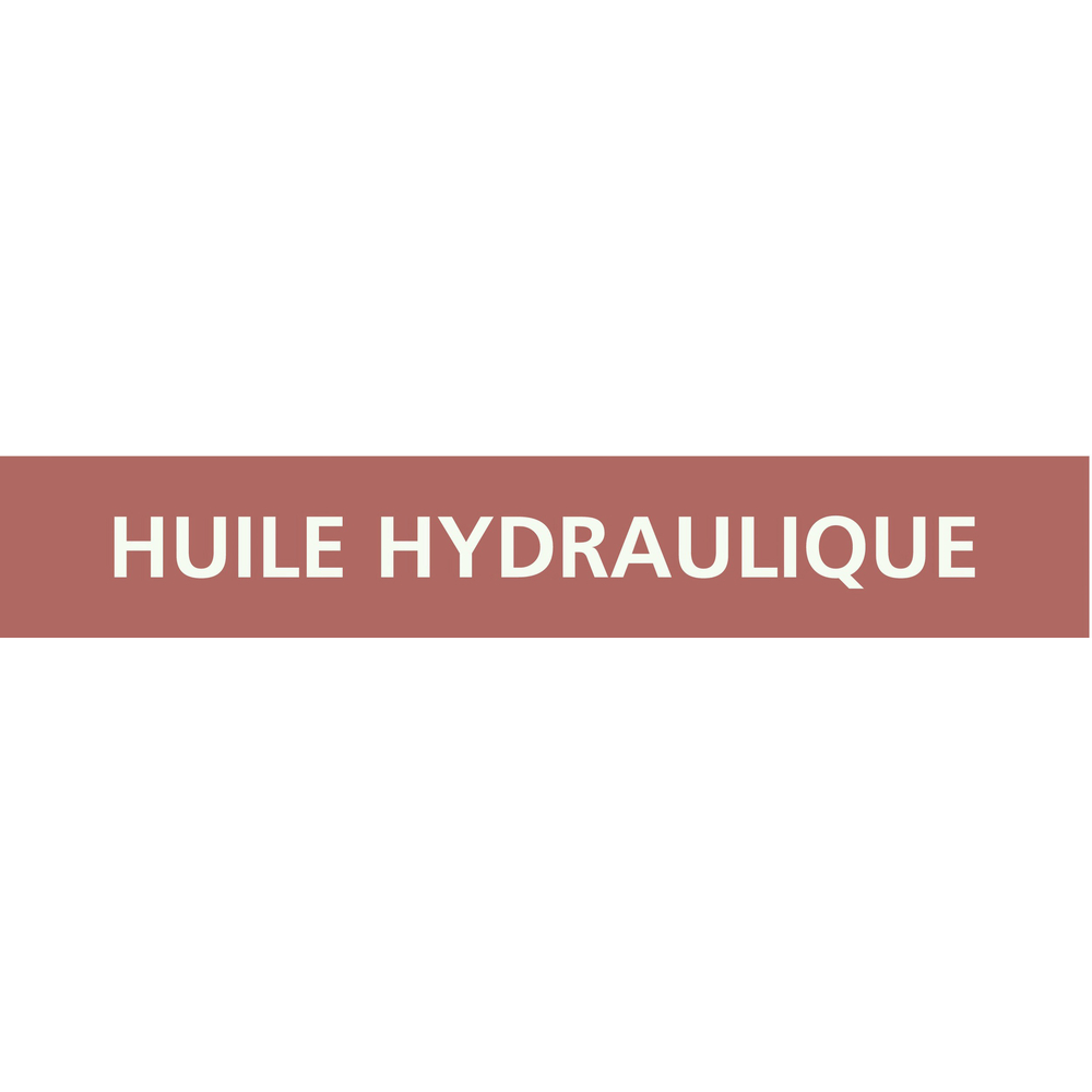 Signalétique de marquage LIQUIDE 222X37 Huile hydraulique 222x37mm (20 adhesifs tuyauterie) TALIAPLAST - 731629