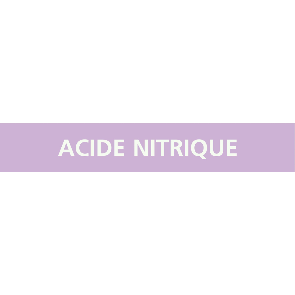 Signalétique de marquage ACIDES 222X37 Acide nitrique 222x37mm (20 adhesifs pour tuyauterie) TALIAPLAST - 731706