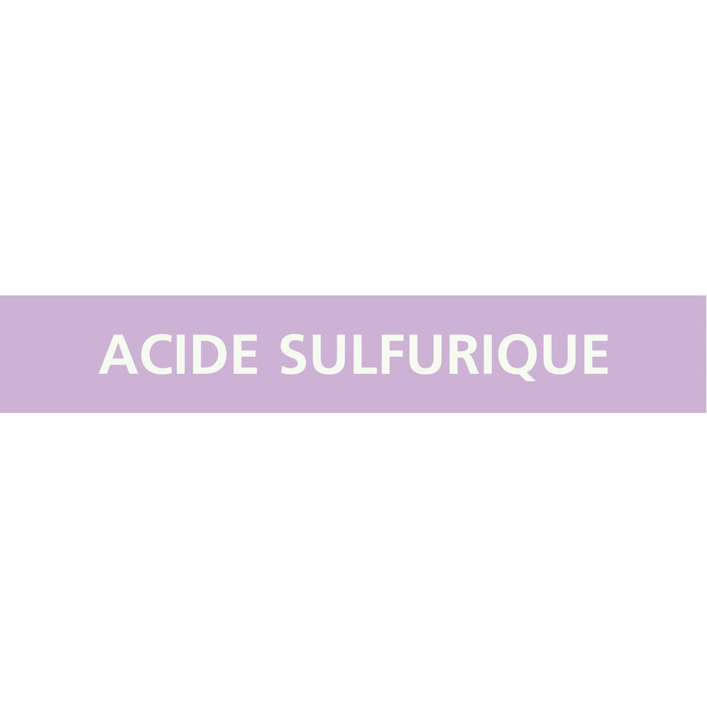 Signalétique de marquage ACIDES 222X37 Acide sulfurique 222x37mm (20 adhesifs pour tuyauterie) TALIAPLAST - 731709