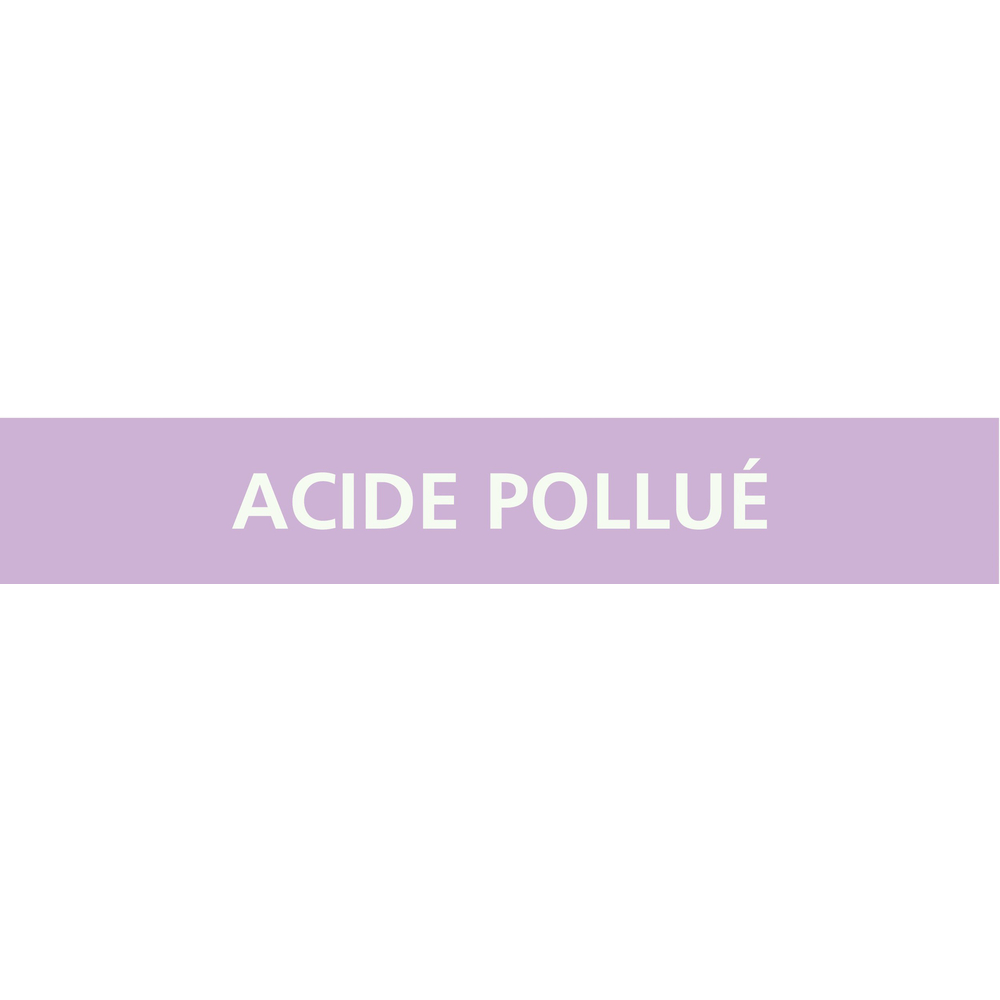 Signalétique de marquage ACIDES 222X37 Acide pollué 222x37mm (20 adhesifs pour tuyauterie) TALIAPLAST - 731738