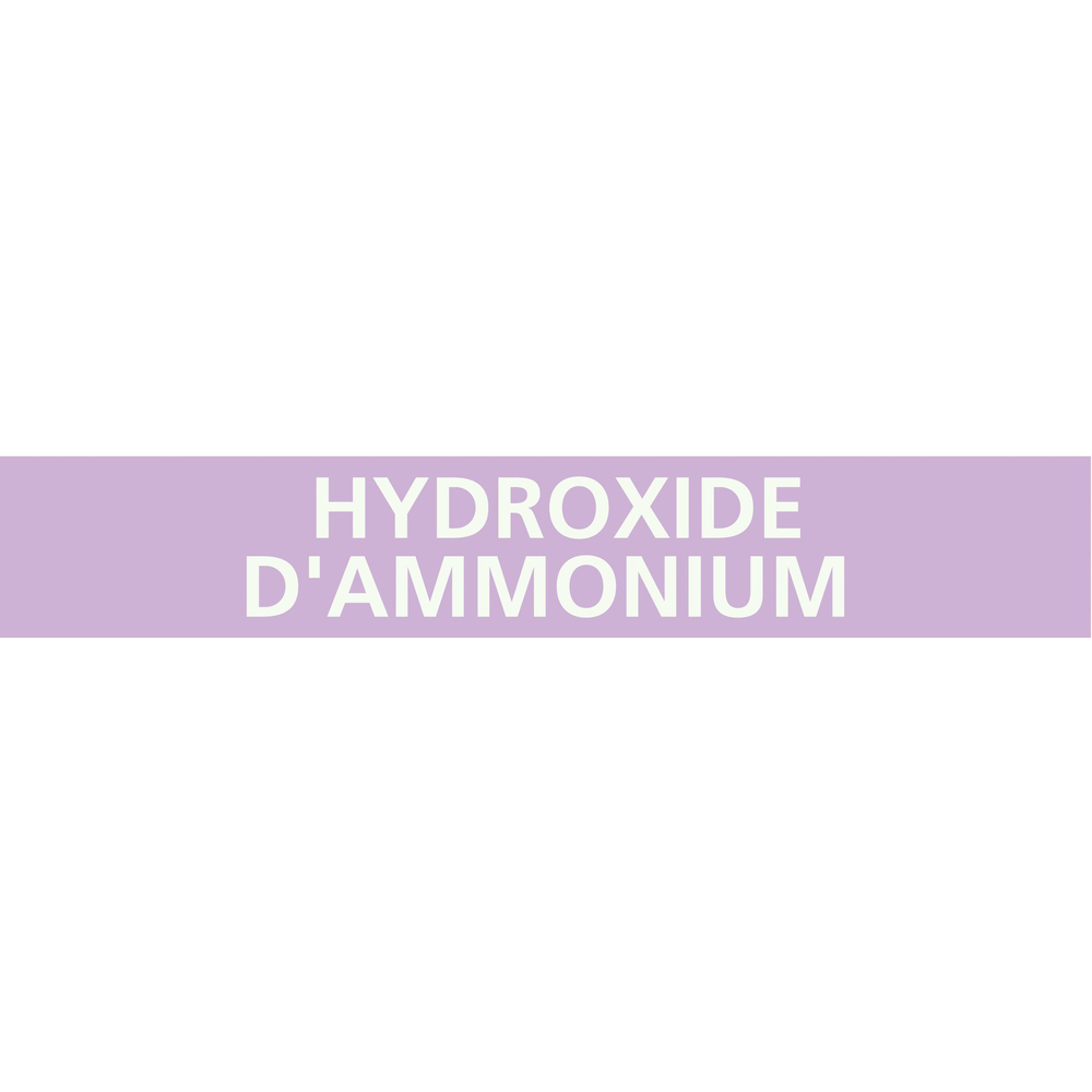 Signalétique de marquage ACIDES 222X37 Hydroxide d’ammonium 222x37mm (20 adhesifs tuyauterie) TALIAPLAST - 731740