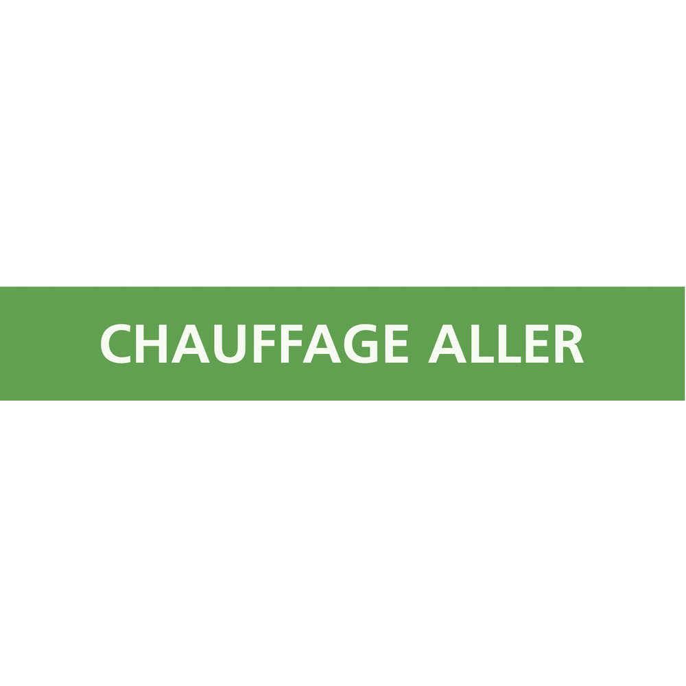 Signalétique de marquage EAU 156X26 Chauffage aller 156x26mm (20 adhesifs pour tuyauterie) TALIAPLAST - 732103