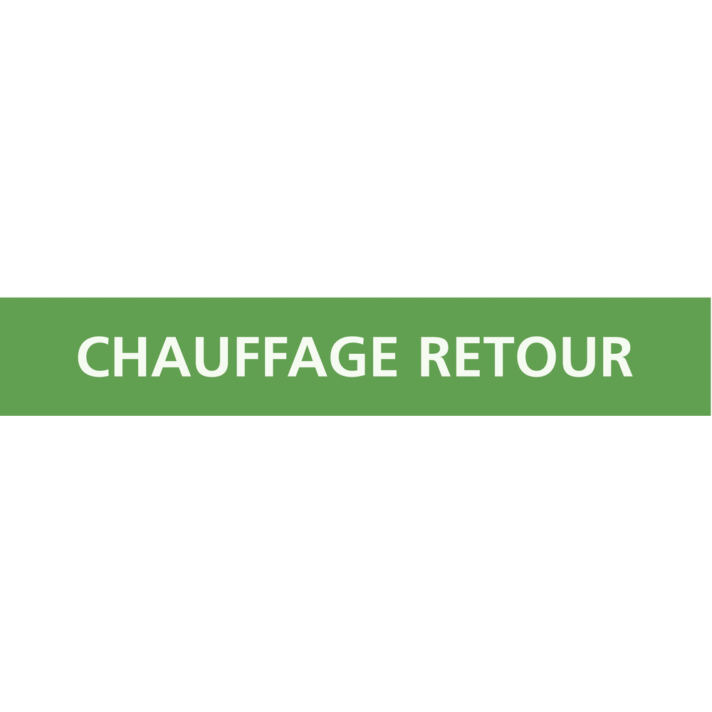 Signalétique de marquage EAU 156X26 Chauffage retour 156x26mm (20 adhesifs pour tuyauterie) TALIAPLAST - 732104