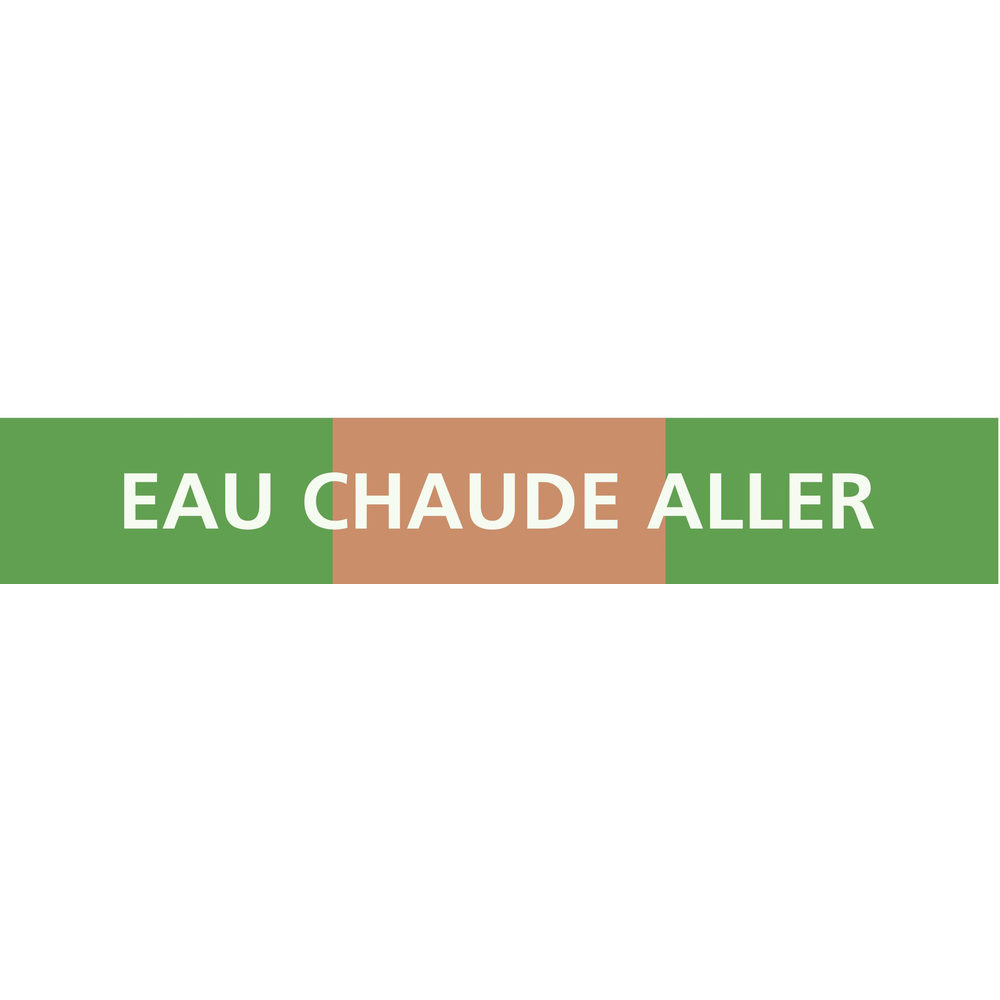 EAU CHAUDE ALLER 156x26mm (20 ADHESIFS POUR TUYAUTERIE) TALIAPLAST - 732123