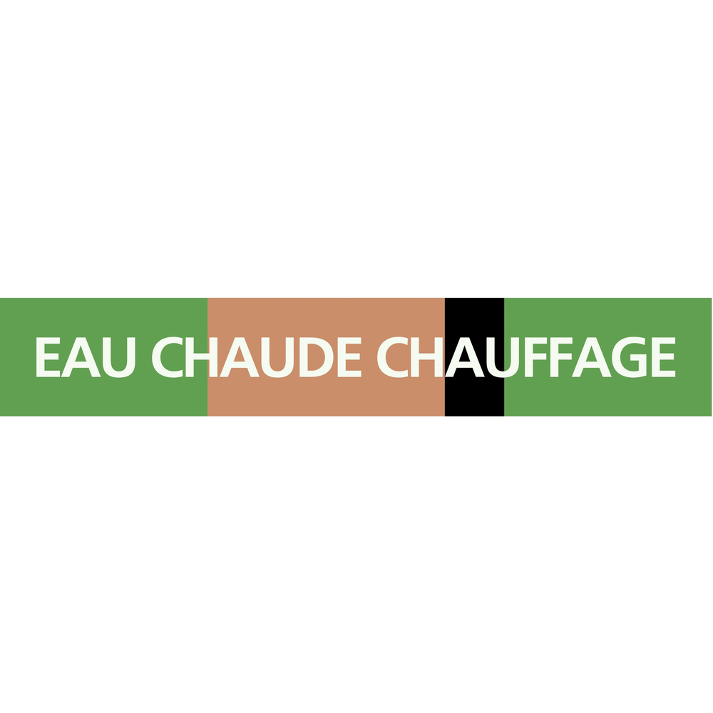 EAU CHAUDE CHAUFFAGE 156x26mm (20 ADHESIFS TUYAUTERIE) TALIAPLAST - 732124