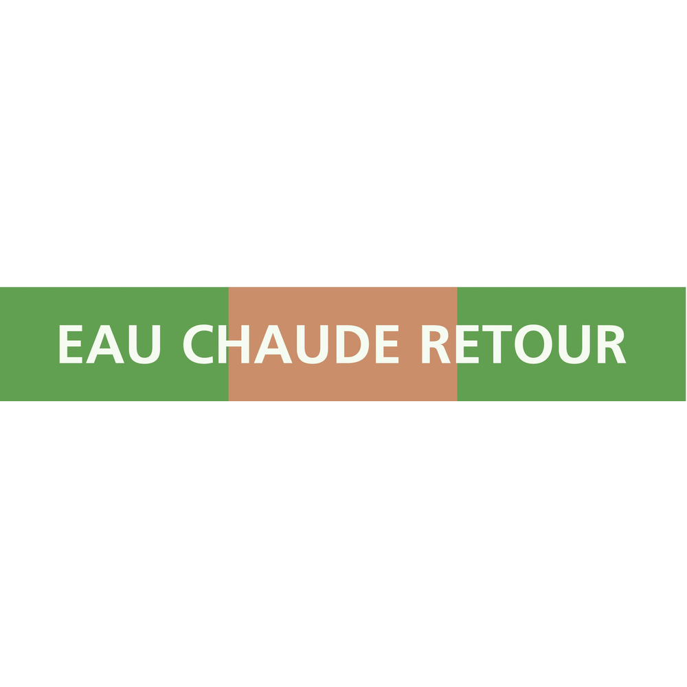 PANNEAU EAU CHAUDE RETOUR 156X26MM (20 ADHESIFS TUYAUTERIE) TALIAPLAST - 732126