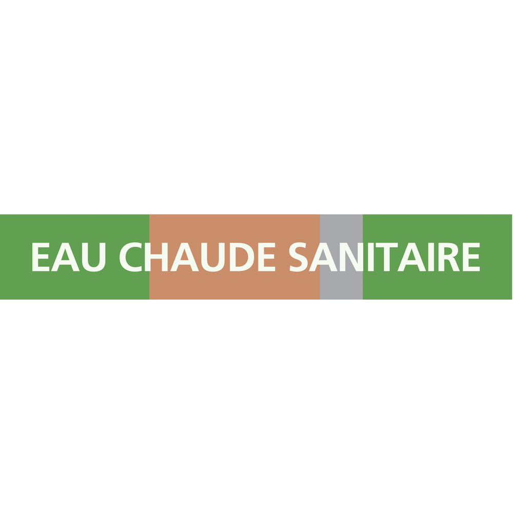 EAU CHAUDE SANITAIRE 156x26mm (20 ADHESIFS TUYAUTERIE) TALIAPLAST - 732127