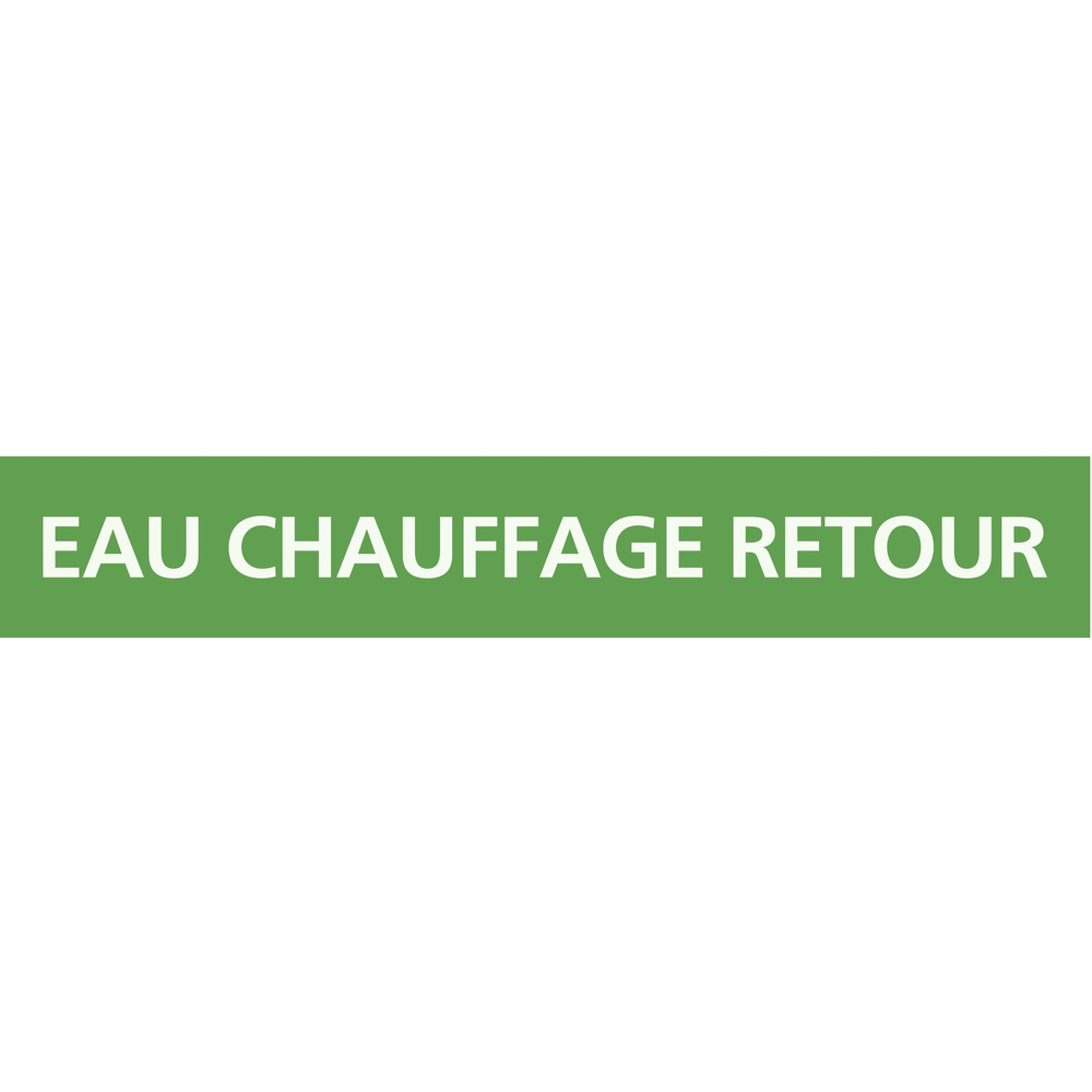 EAU CHAUFFAGE RETOUR 156x26mm (20 ADHESIFS TUYAUTERIE) TALIAPLAST - 732138