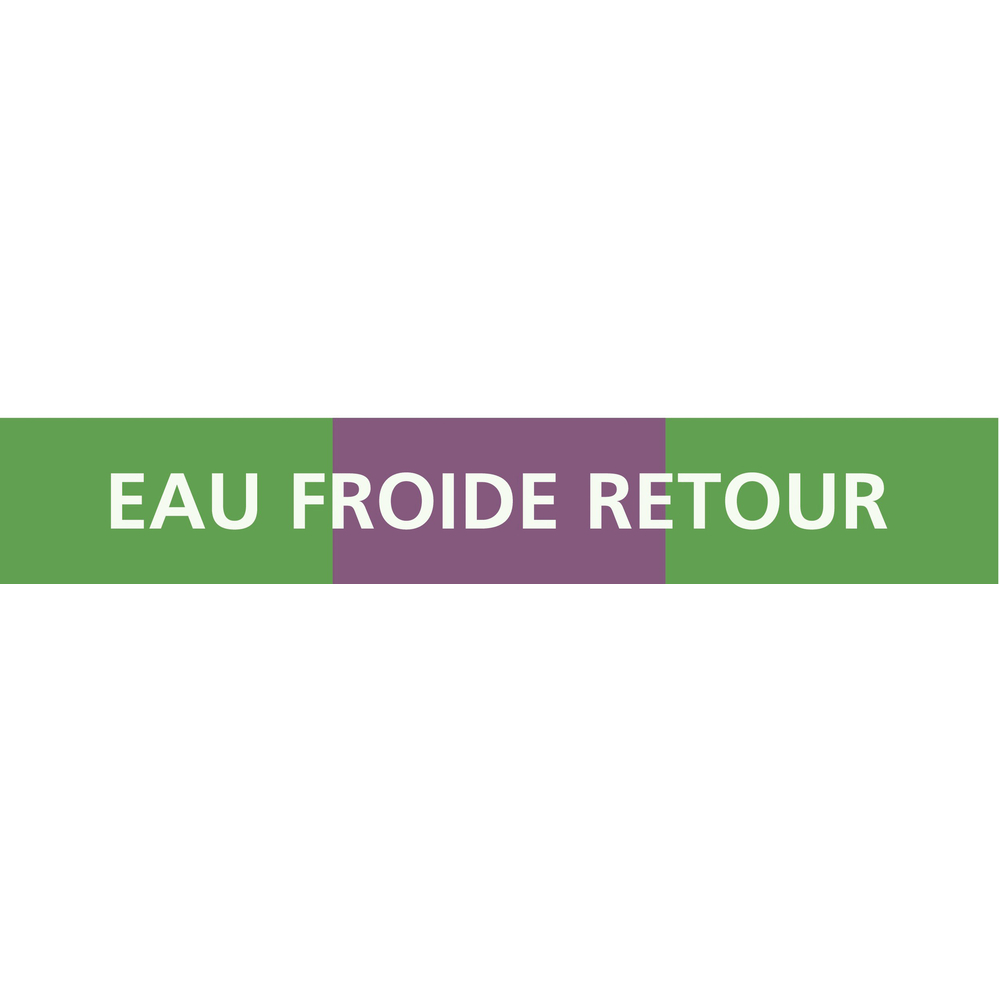 PANNEAU EAU FROIDE RETOUR 156X26MM (20 ADHESIFS TUYAUTERIE) TALIAPLAST - 732170