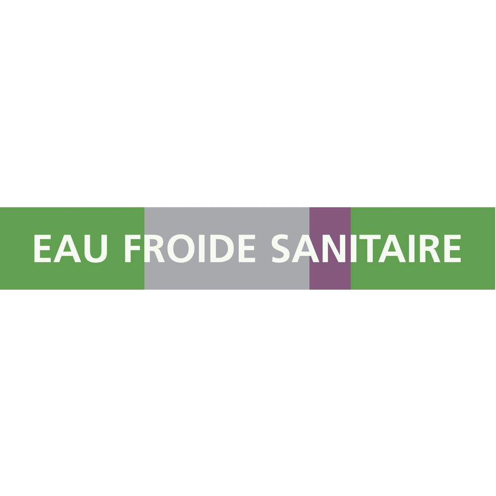 EAU FROIDE SANITAIRE 156x26mm (20 ADHESIFS TUYAUTERIE) TALIAPLAST - 732171