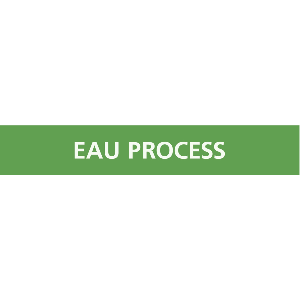 Signalétique de marquage EAU 156X26 Eau de process 156x26mm (20 adhesifs pour tuyauterie) TALIAPLAST - 732187